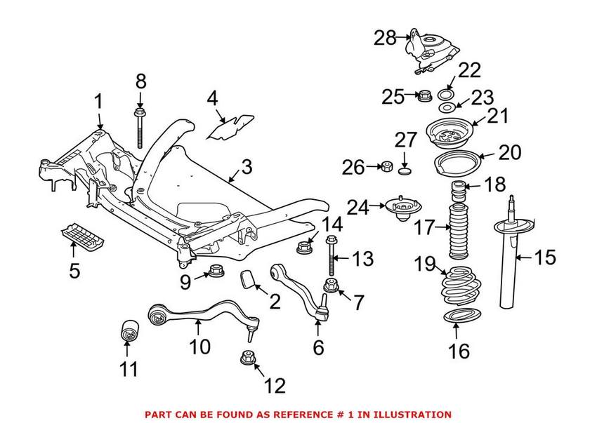 BMW Subframe - Front 31116782458